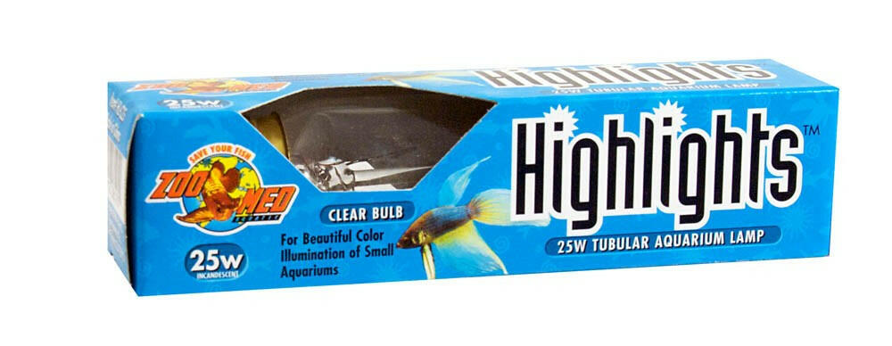 Zoo Med Highlights Incandescent Aquarium Bulbs.