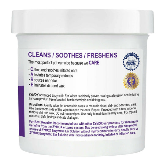 ZYMOX Advanced Enzymatic Ear Wipes.