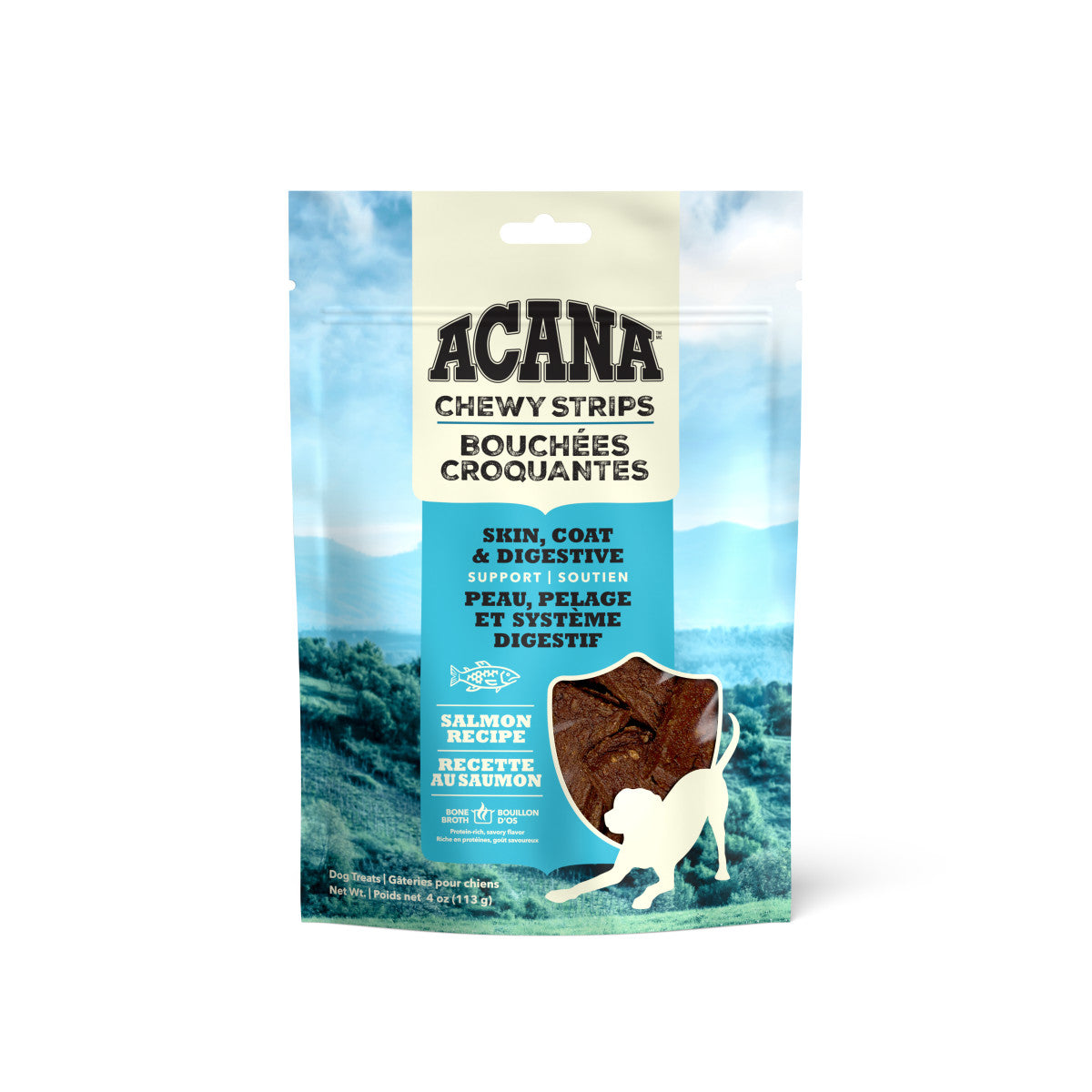 Acana Chewy Strips Skin Coat and Digestive Support Dog Treat
