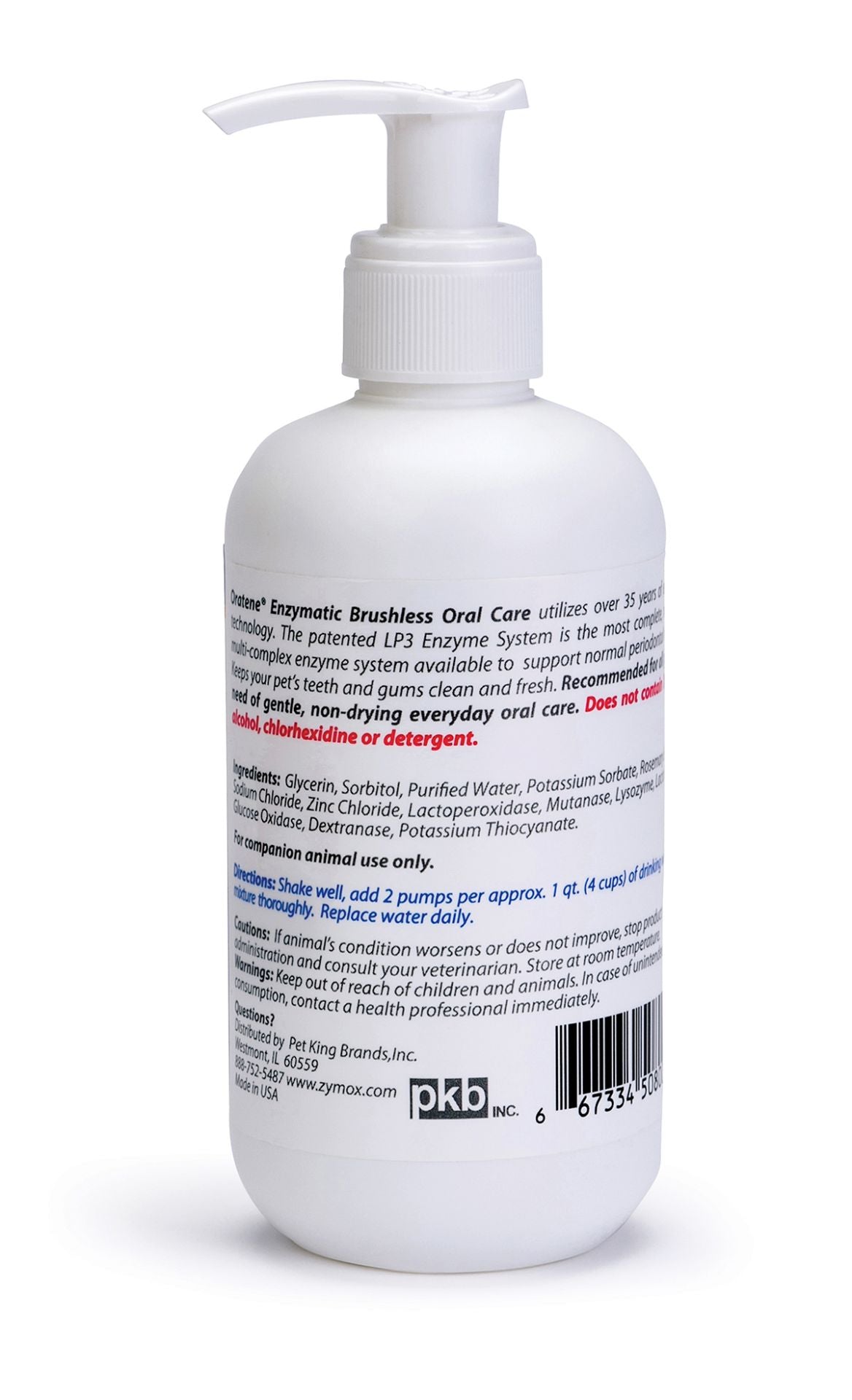 Zymox Oratene Enzymatic Brushless Water Additive ZYMOX