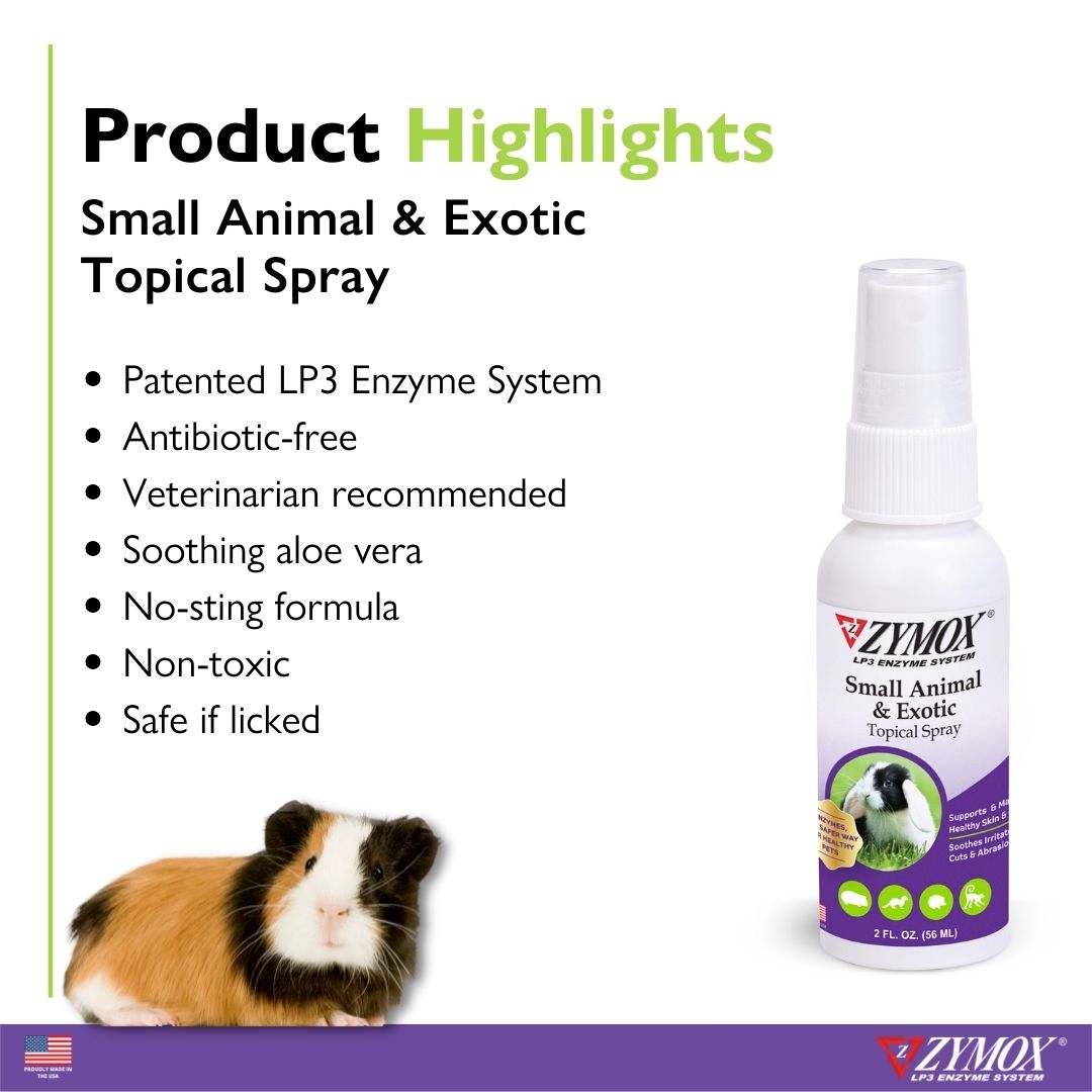 Zymox Small Animal & Exotic Topical Solution Spray ZYMOX
