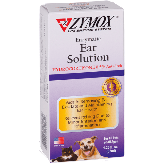 Zymox Ear Solution with .5% hydrocortisone.