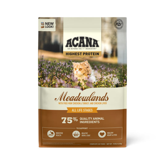 ACANA Highest Protein Meadowlands Dry Cat Food Chicken, Turkey & Chicken Liver