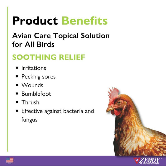 Zymox Avian Care Topical Solution.