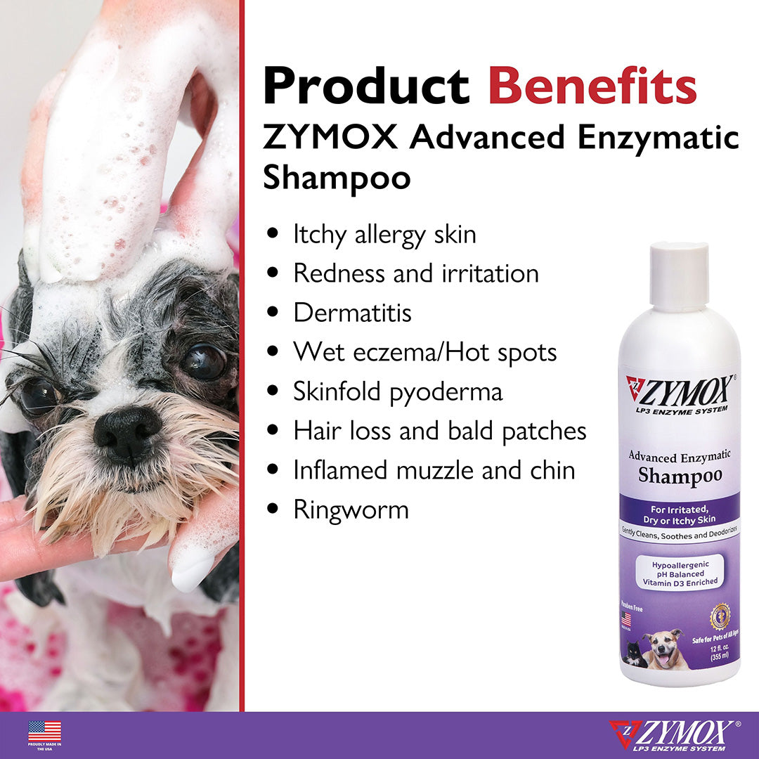 Zymox Advanced Enzymatic Shampoo for Dry or Itchy Skin ZYMOX