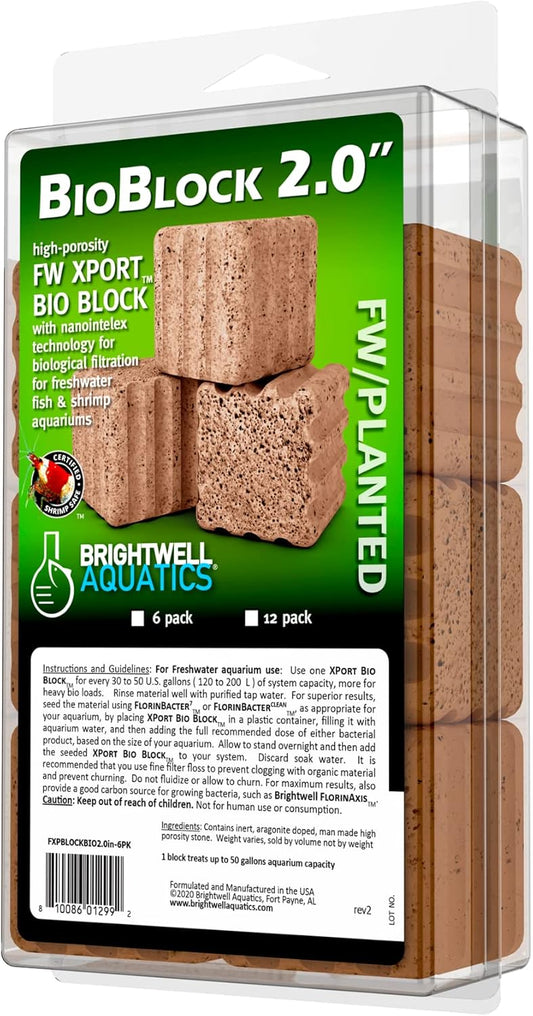 Brightwell Aquatics Xport Freshwater BIO Block – 1.5" & 2"