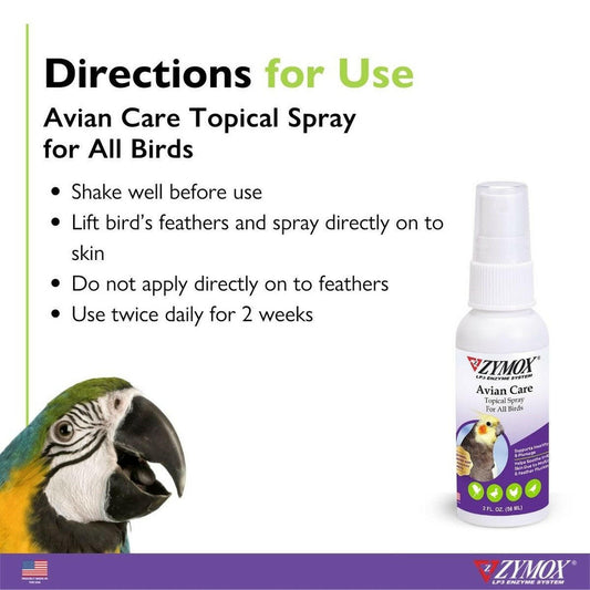 Zymox Avian Care Topical Solution Spray.