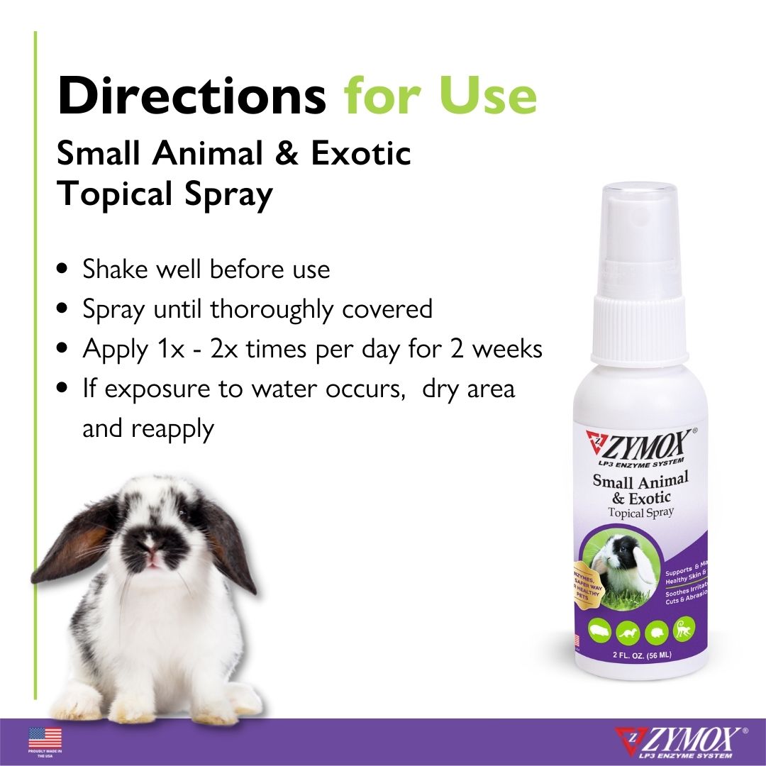 Zymox Small Animal & Exotic Topical Solution Spray ZYMOX