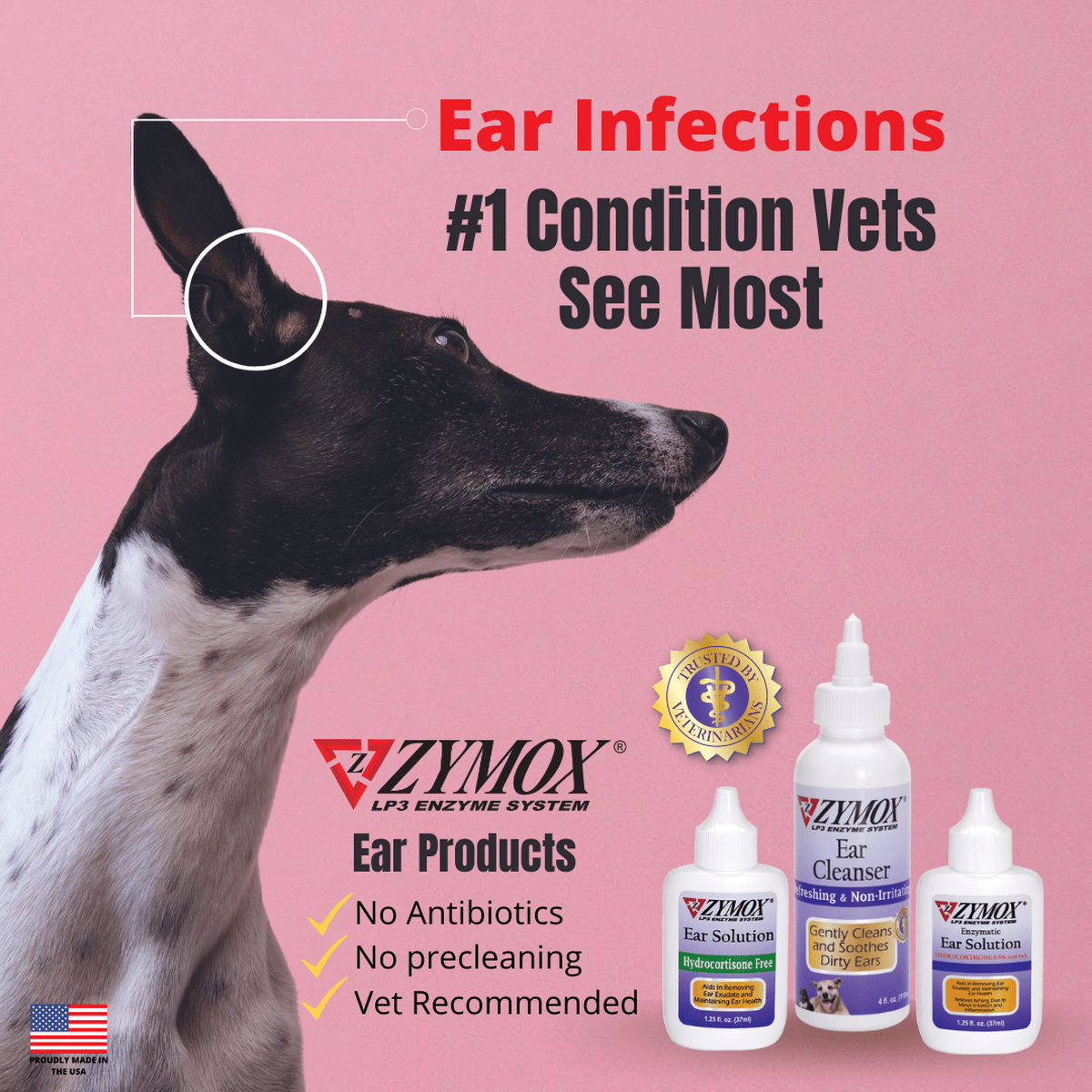 Zymox Ear Solution with .5% hydrocortisone ZYMOX