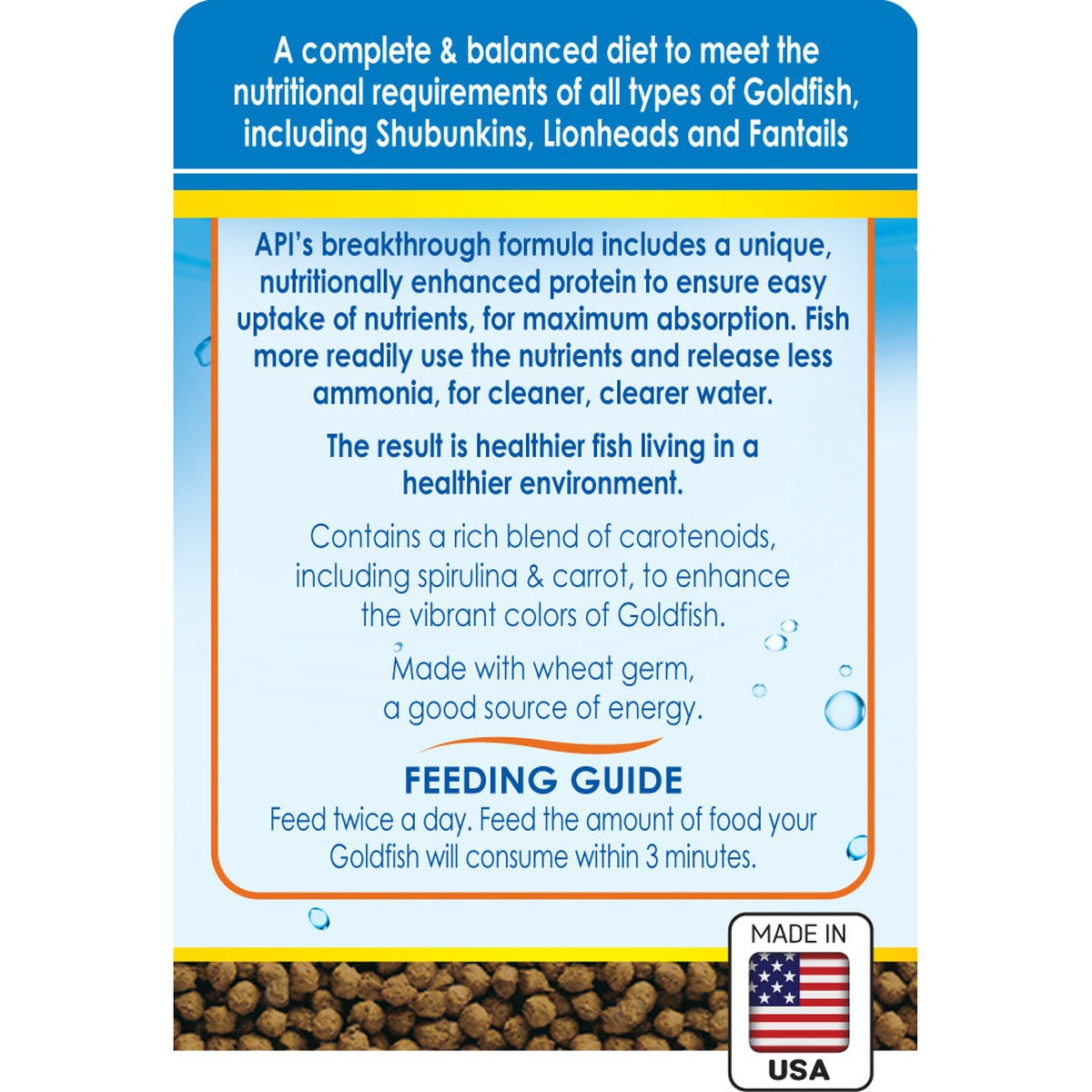 API Goldfish Premium Sinking Pellets Fish Food API