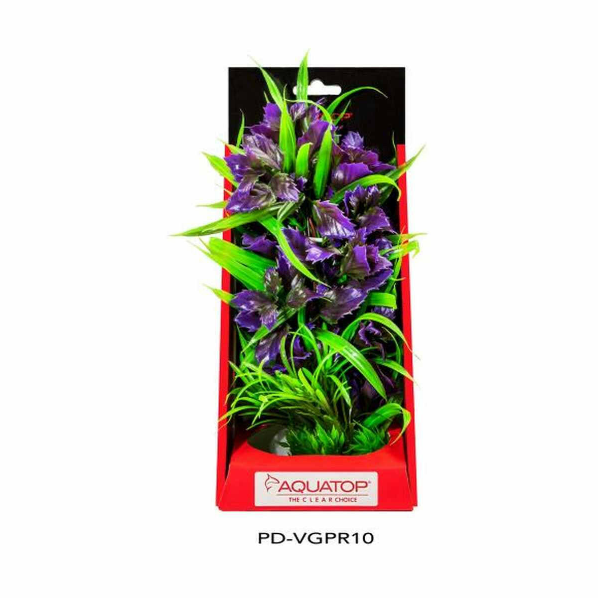 AQUATOP 10" Garden Purple Vibrant Wild Plastic Plant PD-VGPR10 Aquatop