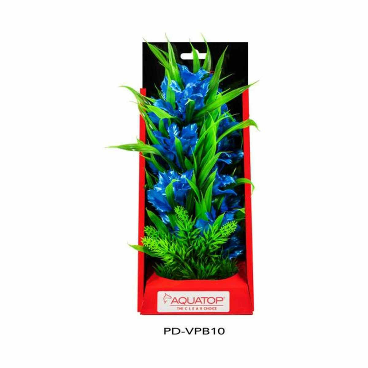 AQUATOP 10" Passion Blue Vibrant Wild Plastic Plant PD-VPB10 Aquatop