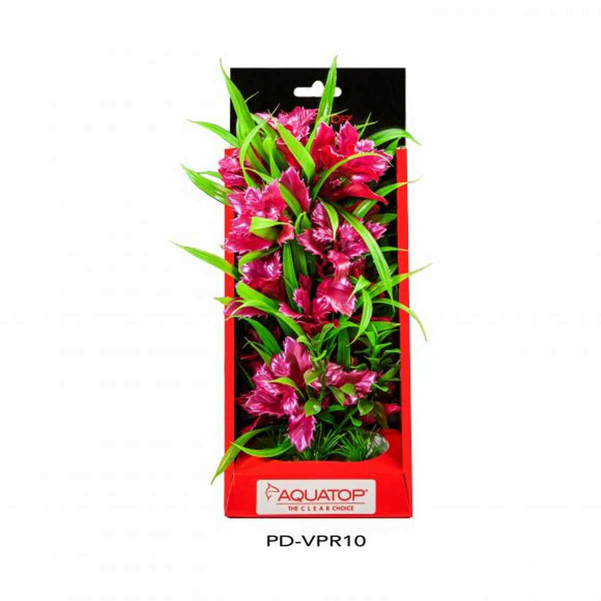 AQUATOP 10" Passion Red Vibrant Wild Plastic Plant PD-VPR10 Aquatop