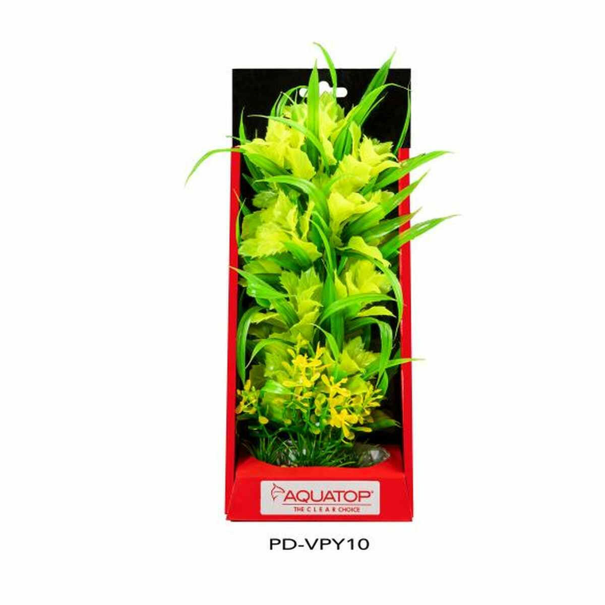 AQUATOP 10" Passion Yellow Vibrant Wild Plastic Plant PD-VPY10 Aquatop