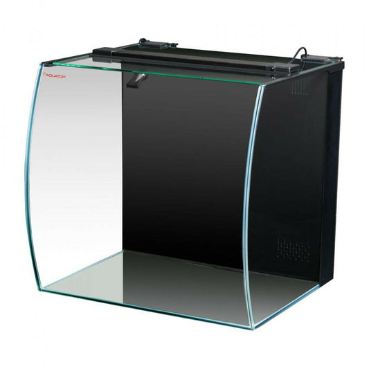 AQUATOP 13.5 Gallon Bow Front Glass Aquarium Kit with Filter and LED Lighting - All in One, BFK-13 Aquatop