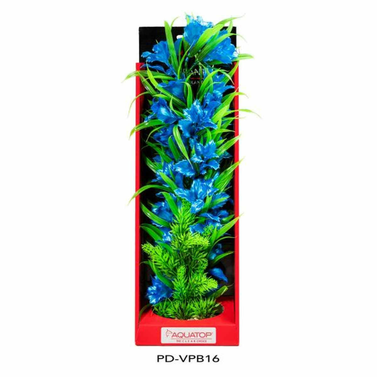 AQUATOP 16" Passion Blue Vibrant Wild Plastic Plant PD-VPB16 Aquatop