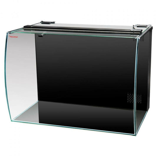 AQUATOP 21.6 Gallon Bow Front Glass Aquarium Kit with Filter and LED Lighting - All in One, BFK-21 Aquatop