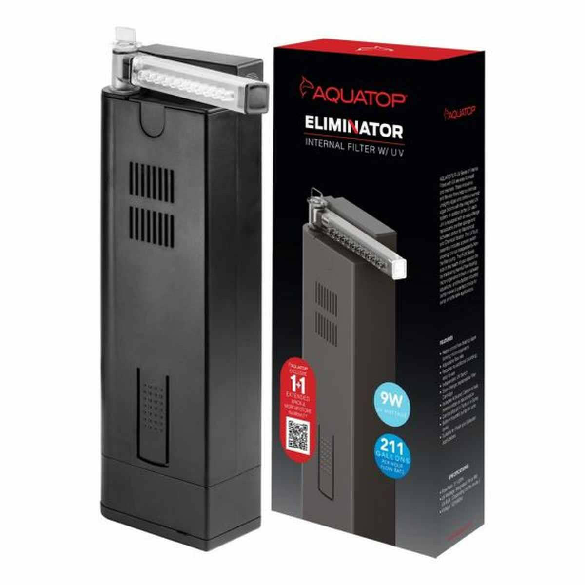 AQUATOP 211 GPH Slim Internal Filter with 9W UV Light – IF9-UV Aquatop