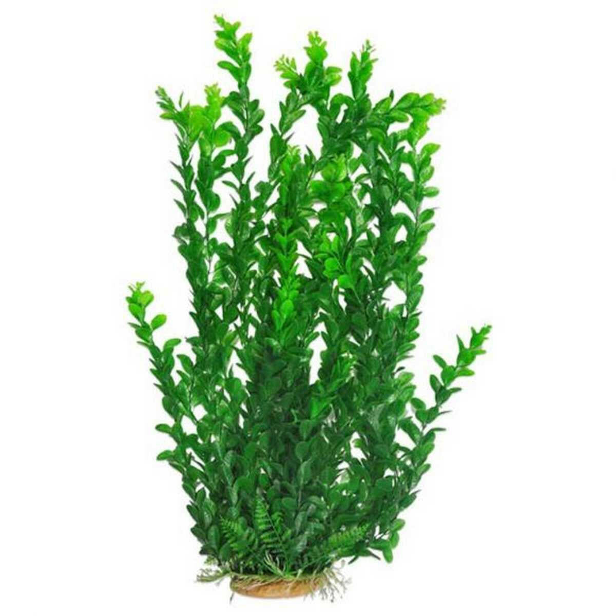 AQUATOP 25" Light Green Medium Leafs Plastic Plant with Weighted Base – PD-BH53 Aquatop