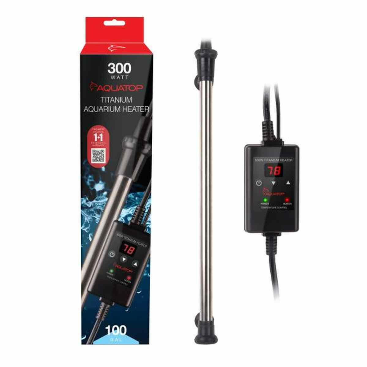 AQUATOP 300W Titanium Heater with Controller for Aquariums up to 100 Gallons TH-C300 Aquatop