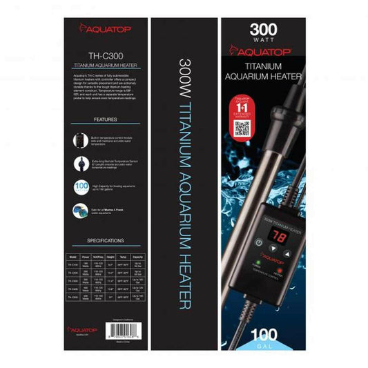 AQUATOP 300W Titanium Heater with Controller for Aquariums up to 100 Gallons TH-C300 Aquatop
