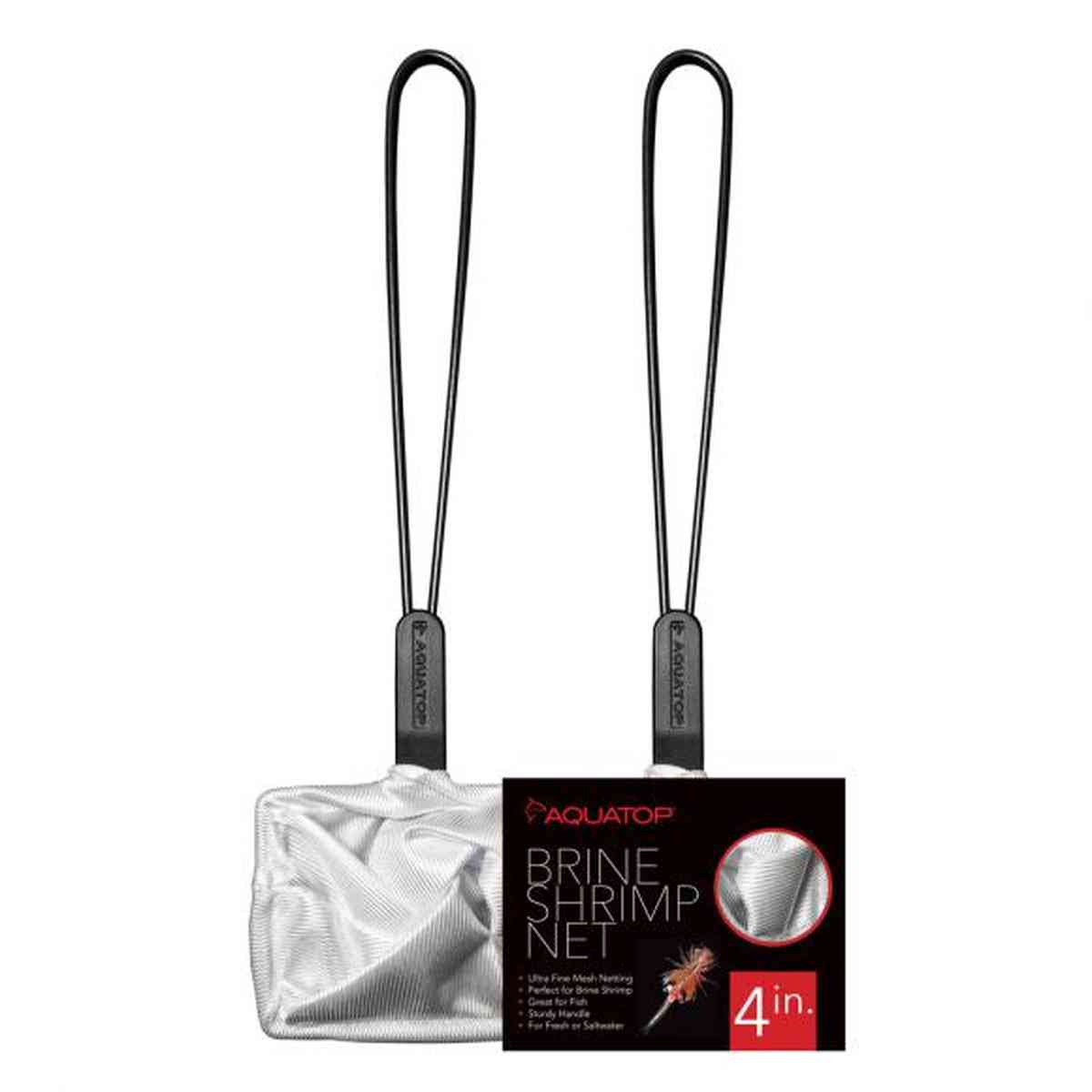 AQUATOP 4" Brine Shrimp Net with 10" Handle - Durable Fine Mesh, AQ-BSN04 Aquatop
