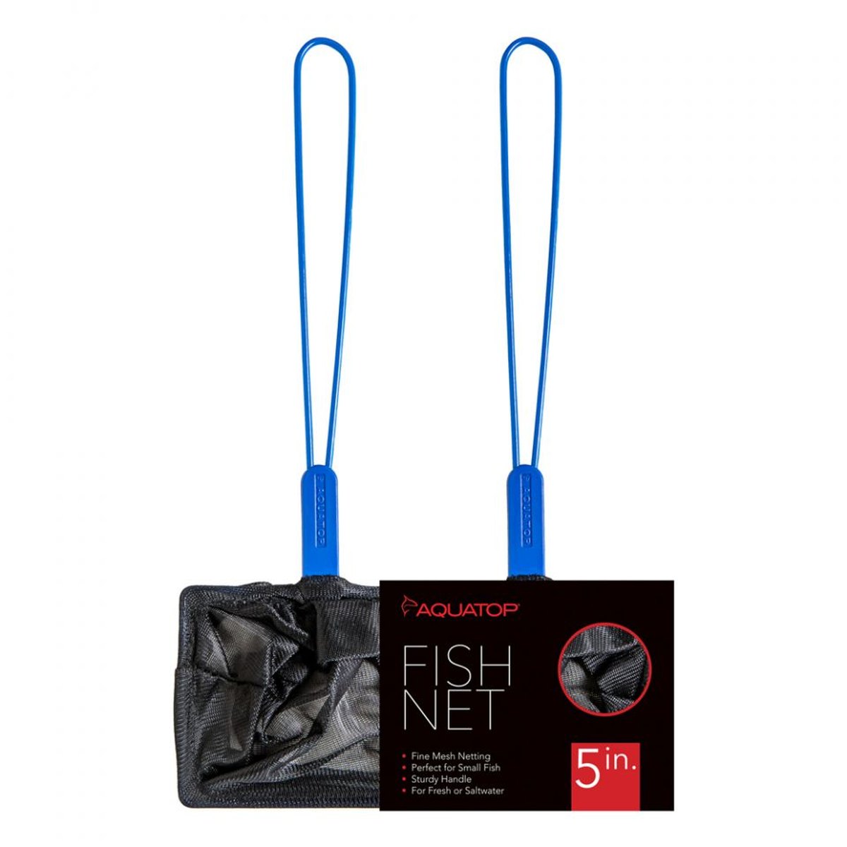 AQUATOP 5" Fine Mesh Aquarium Fish Net with 10-inch Handle, AQ-FN05F Aquatop