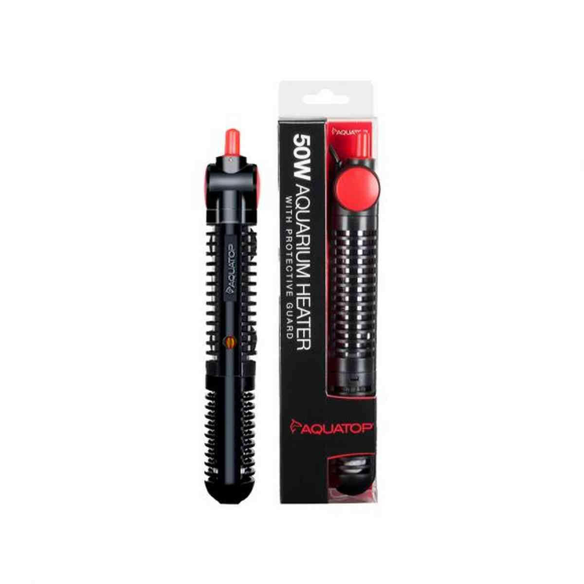 AQUATOP 50W Premier Glass Heater with Protective Guard – HTG-50 Aquatop