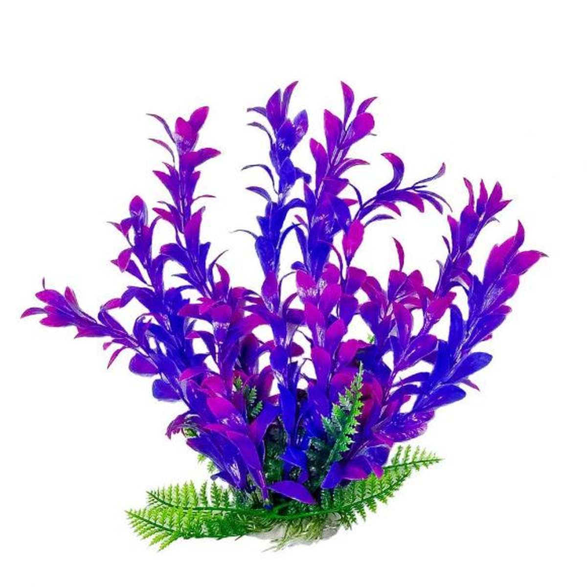 AQUATOP 6"-20" Purple Hygro-like Plastic Plant with Weighted Base for Aquariums Aquatop