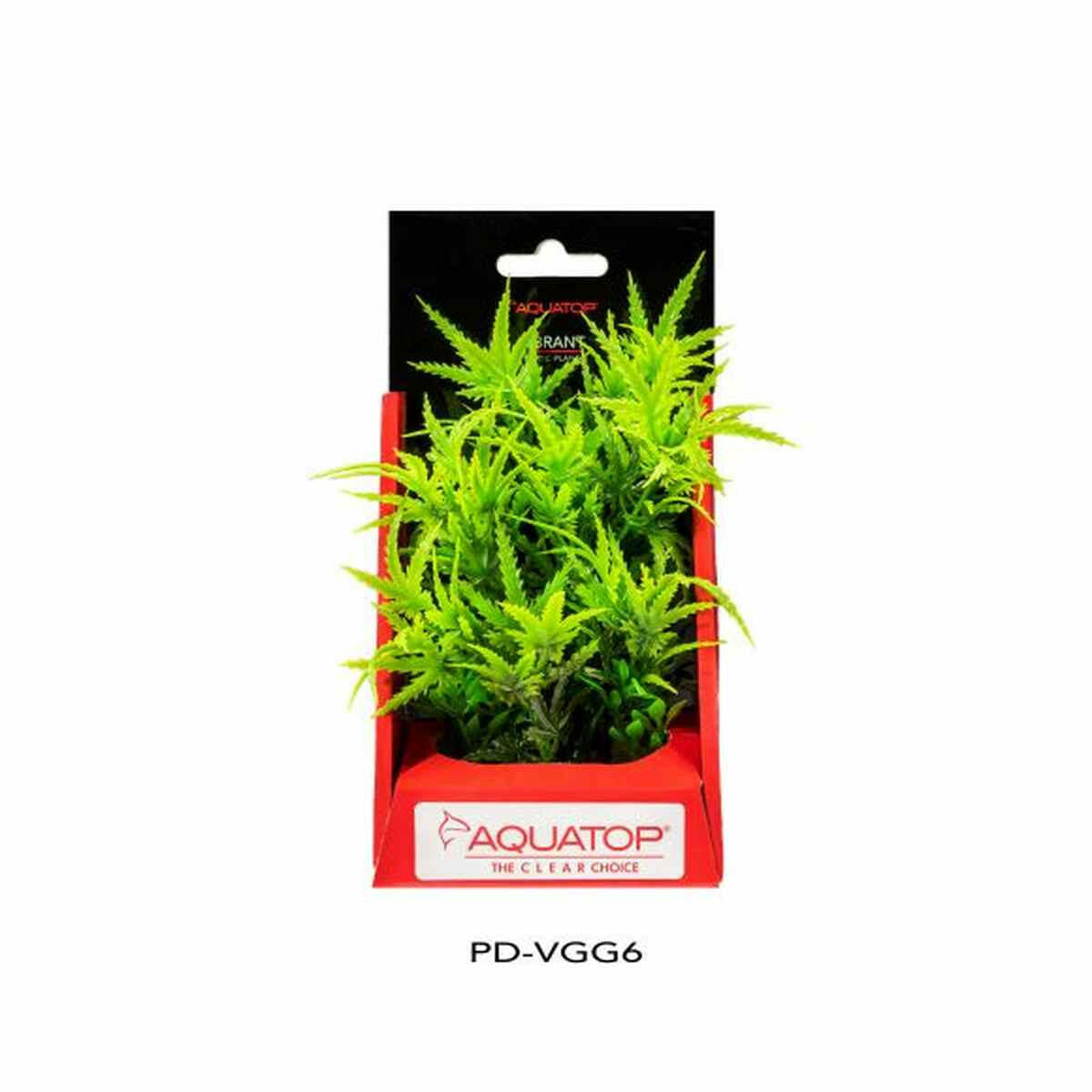 AQUATOP 6" Garden Green Vibrant Wild Plastic Plant PD-VGG6 Aquatop
