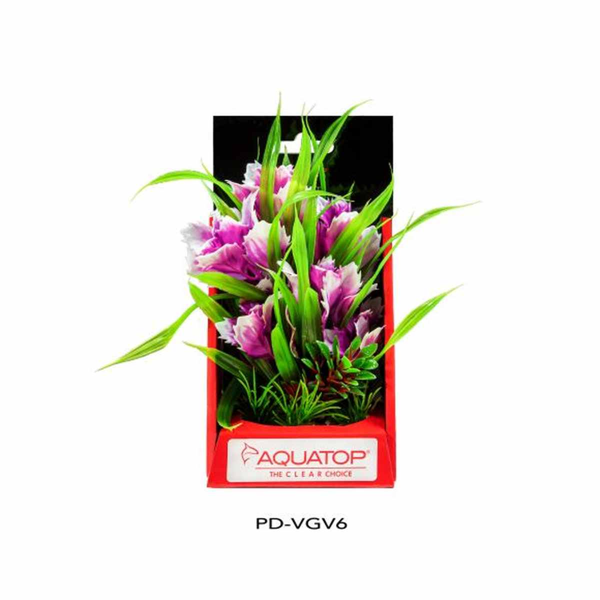 AQUATOP 6" Garden Violet Vibrant Wild Plastic Plant PD-VGV6 Aquatop