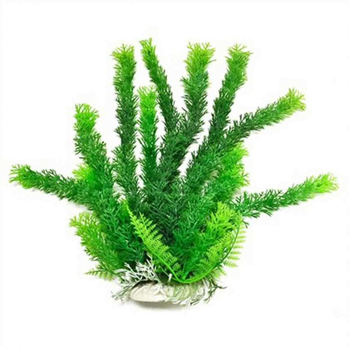AQUATOP 6" Green Cabomba-like Plastic Plant with Weighted Base for Aquariums (PD-BH01).
