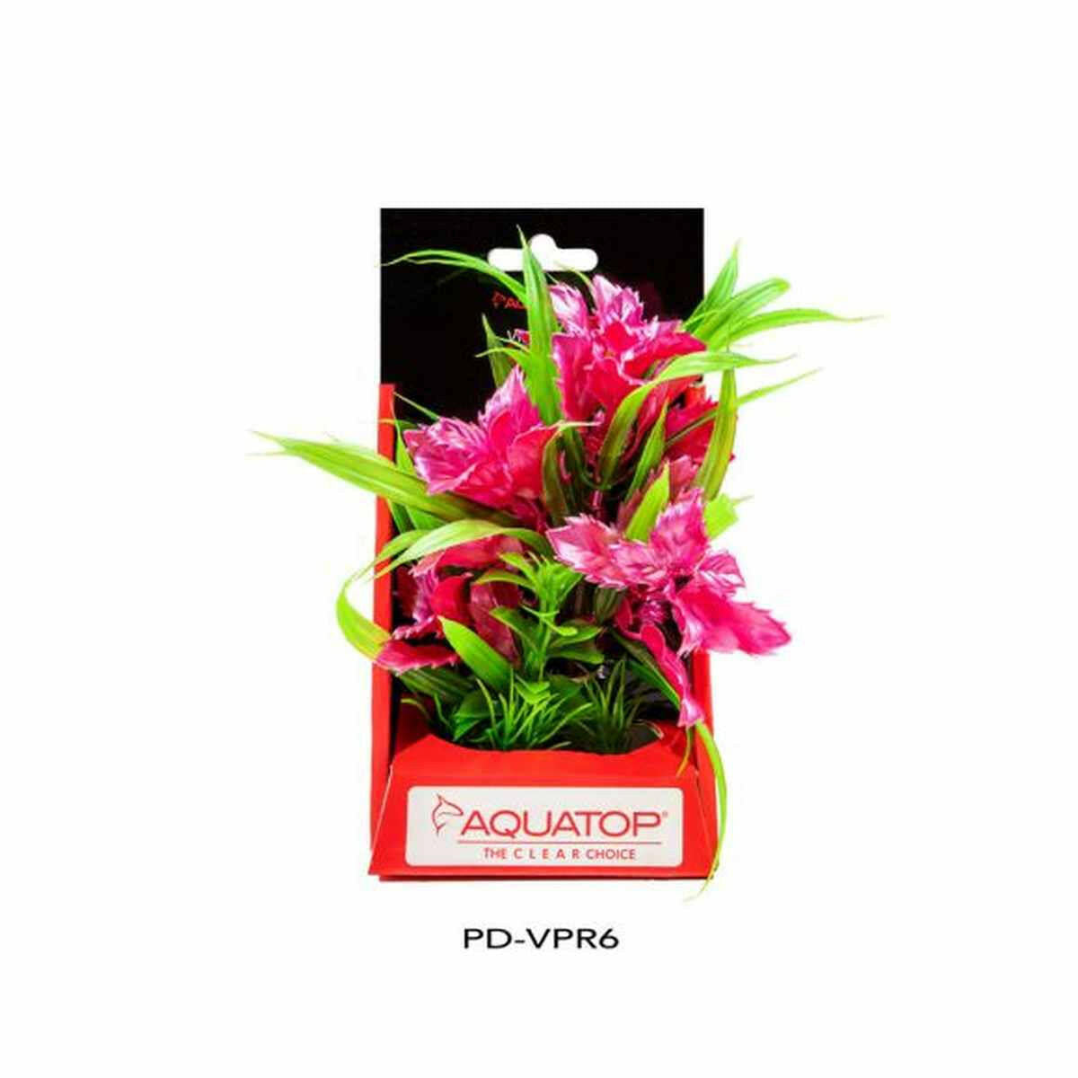 AQUATOP 6" Passion Red Vibrant Wild Plastic Plant PD-VPR6 Aquatop