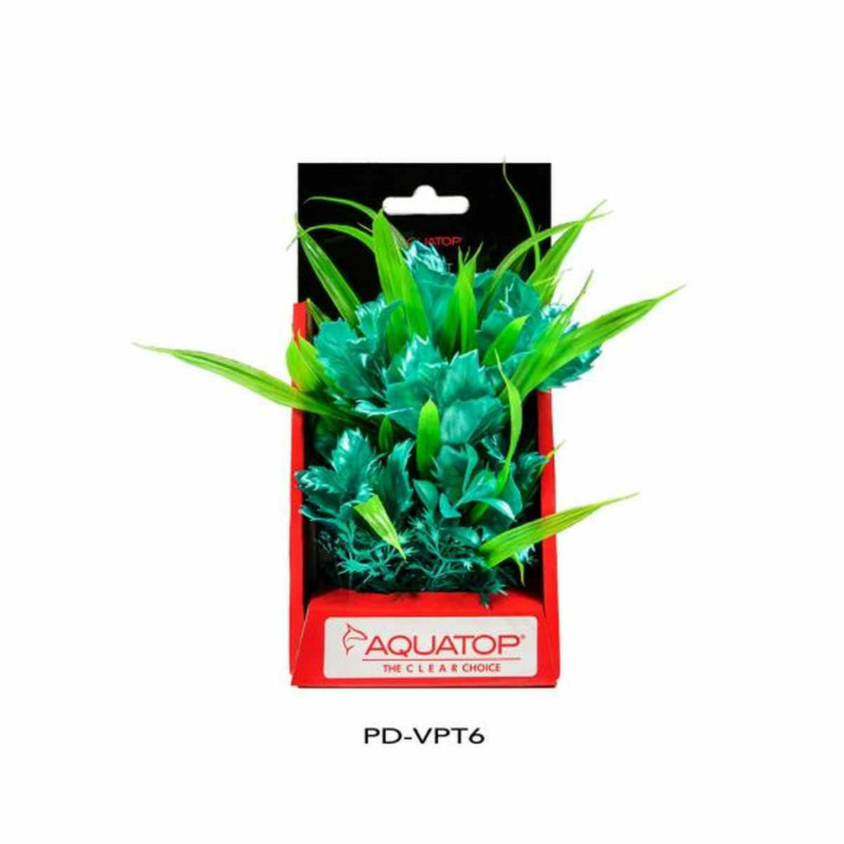 AQUATOP 6" Passion Turquoise Vibrant Wild Plastic Plant PD-VPT6 Aquatop