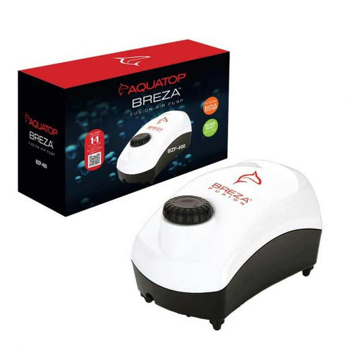 AQUATOP Breza Fusion Aquarium Air Pump Single Outlet, Super Quiet,up to 55 Gal Fish Tanks, BZF-400 Aquatop