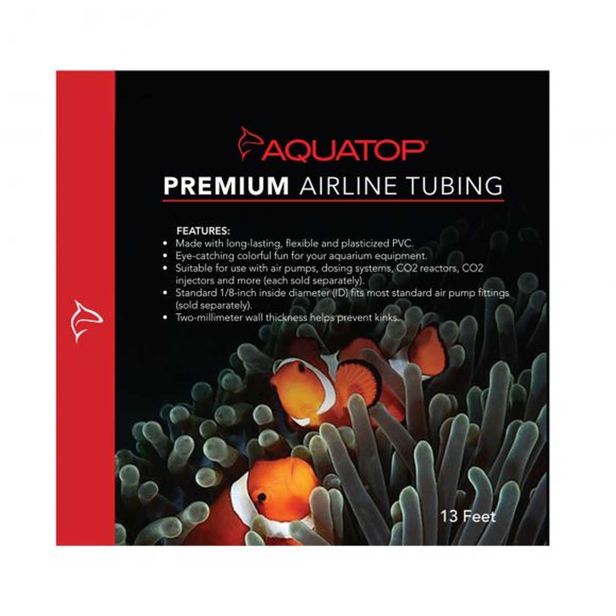 AQUATOP Color Premium Airline Tubing, 13 feet 4-Meter , 1/8" Inside Diameter Aquatop