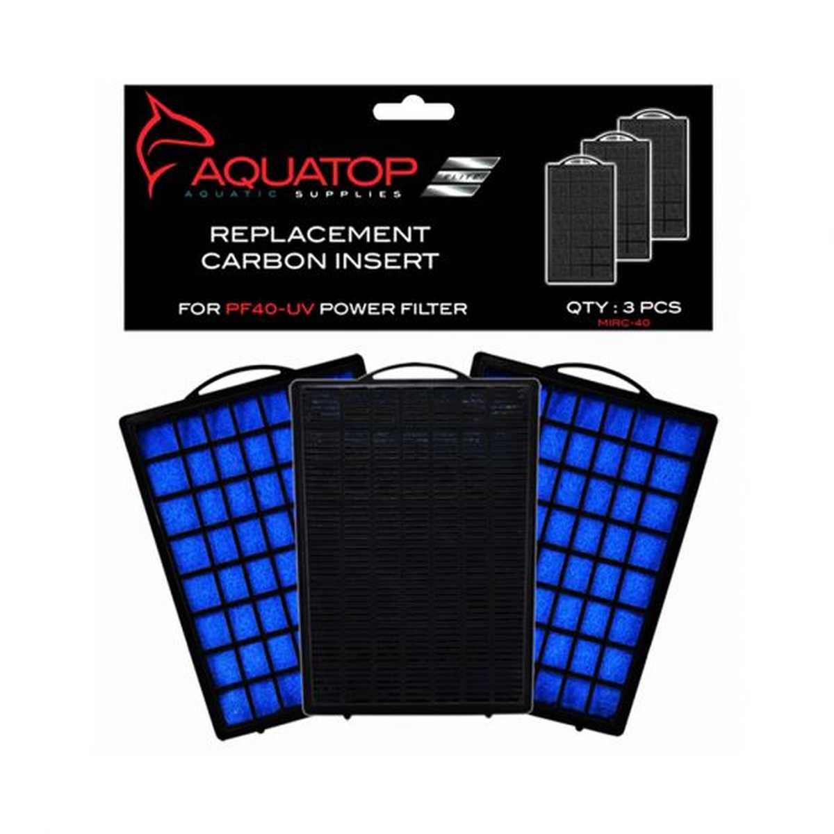 AQUATOP MIRC-40 Aquarium Carbon Cartridge for PF40-UV Hang On UV Filter Aquatop