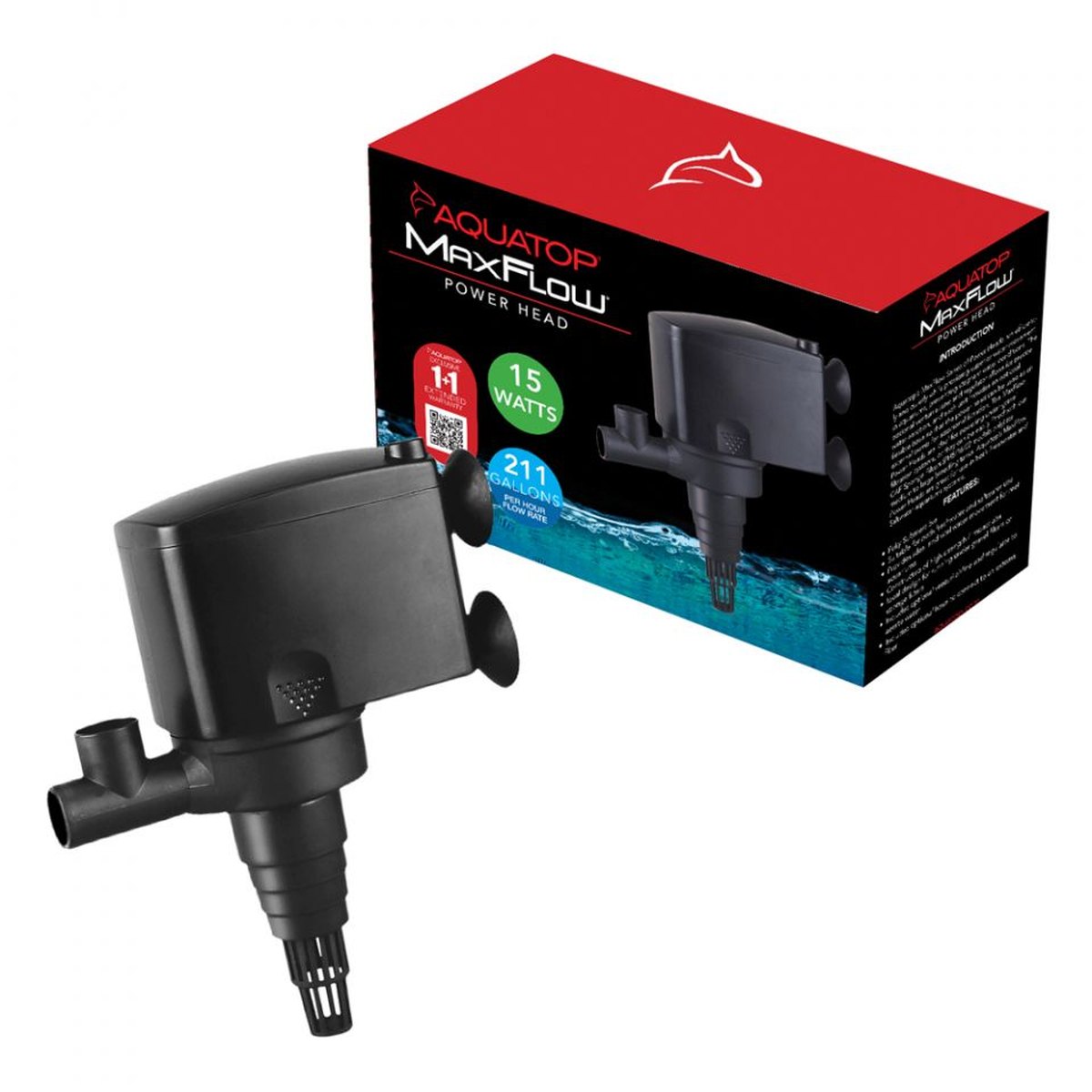 AQUATOP MaxFlow 211 GPH Submersible Aquarium Power Head – PH-8 Aquatop