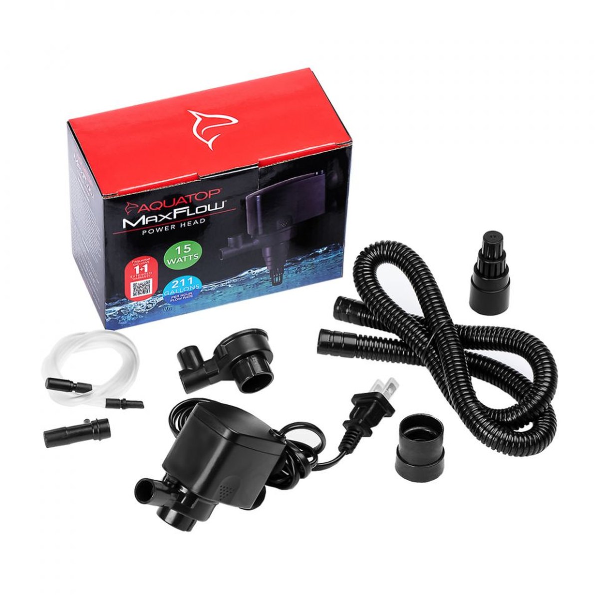 AQUATOP MaxFlow 343 GPH Submersible Aquarium Power Head – PH-16 Aquatop