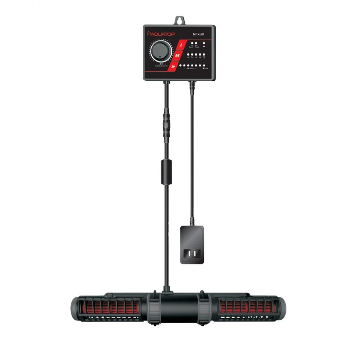 AQUATOP MaxFlow X-Cross DC Wave Maker 2000 GPH with Controller – MFX-20 Aquatop