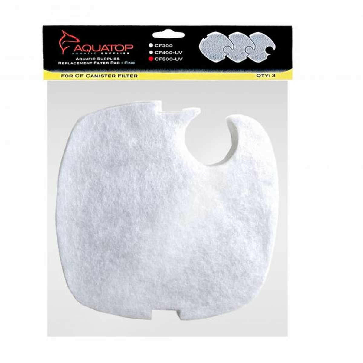 AQUATOP Replacement White Filter Pads 3-Pack for CF-500MKII Canister Filters (RFP-CF500