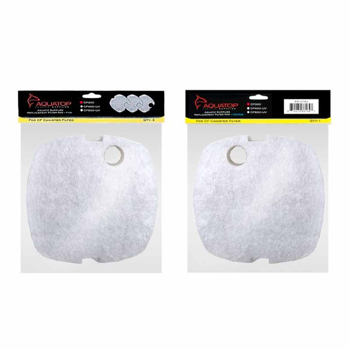 AQUATOP Replacement White Filter Pads 3-Pack for CF-300MKII Canister Filters, RFP-CF300 Aquatop