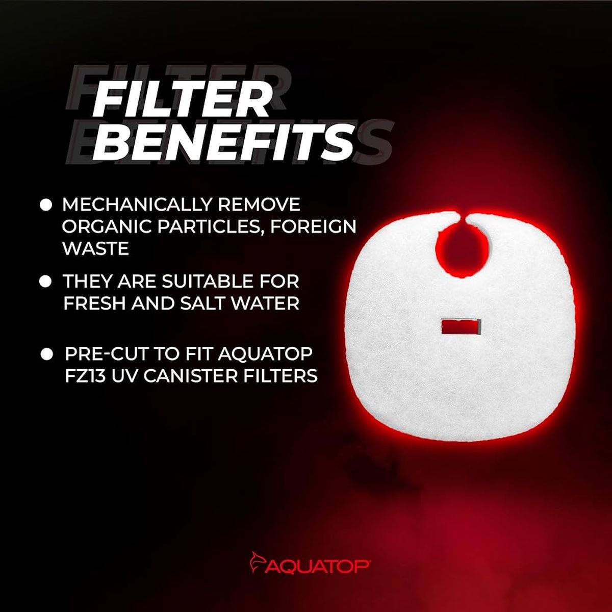 AQUATOP Replacement White Filter Pads 3-Pack for Forza FZ9 Canister Filters, RFP-FZ9 Aquatop