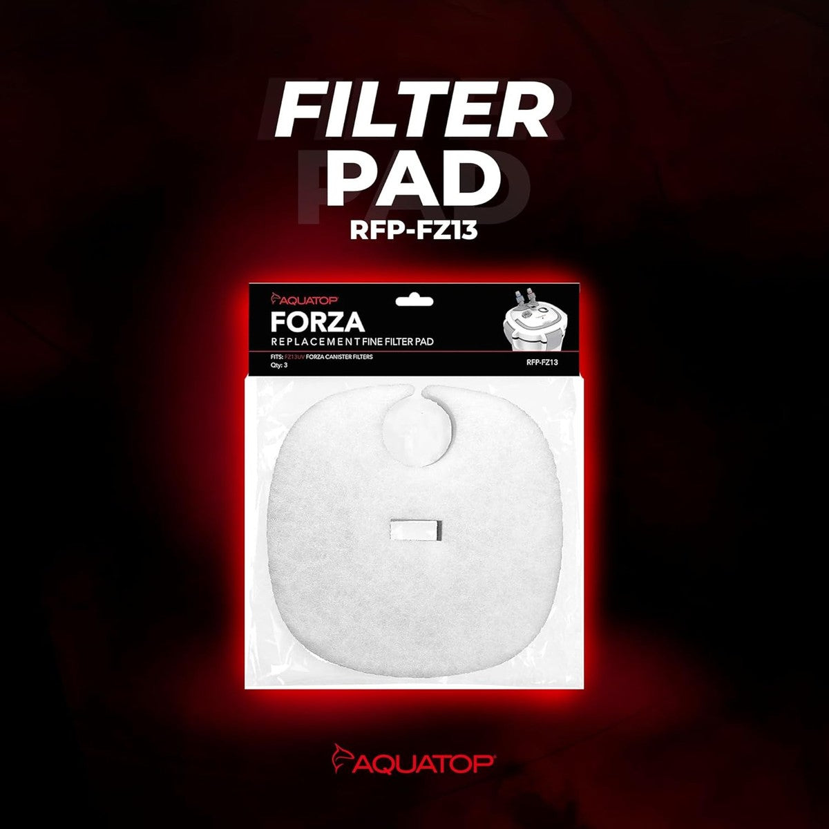 AQUATOP Replacement White Filter Pads 3-Pack for Forza FZ13 Canister Filters, RFP-FZ13 Aquatop