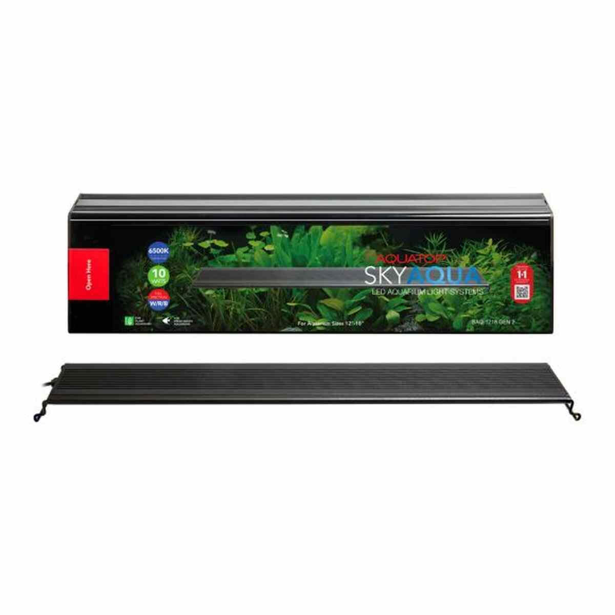 AQUATOP SkyAqua 12"-18" Bright Aquarium LED Light (W/RGB) with Multi-Mode Power Switch (SAQ-1218