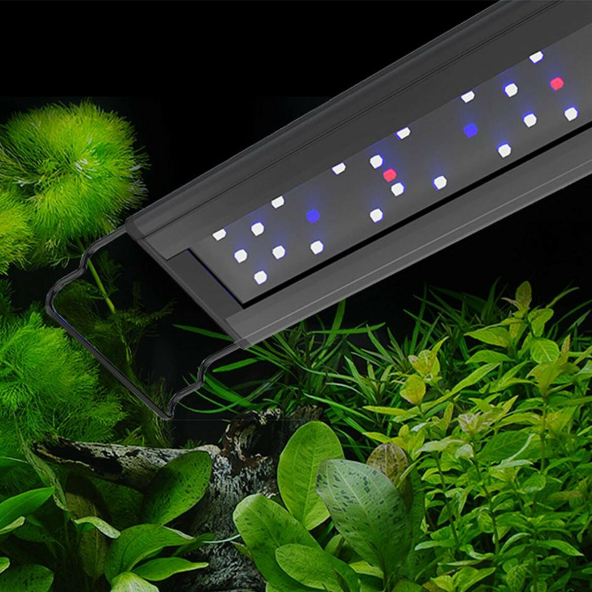 AQUATOP SkyAqua 12"-18" Bright Aquarium LED Light (W/RGB) with Multi-Mode Power Switch (SAQ-1218).