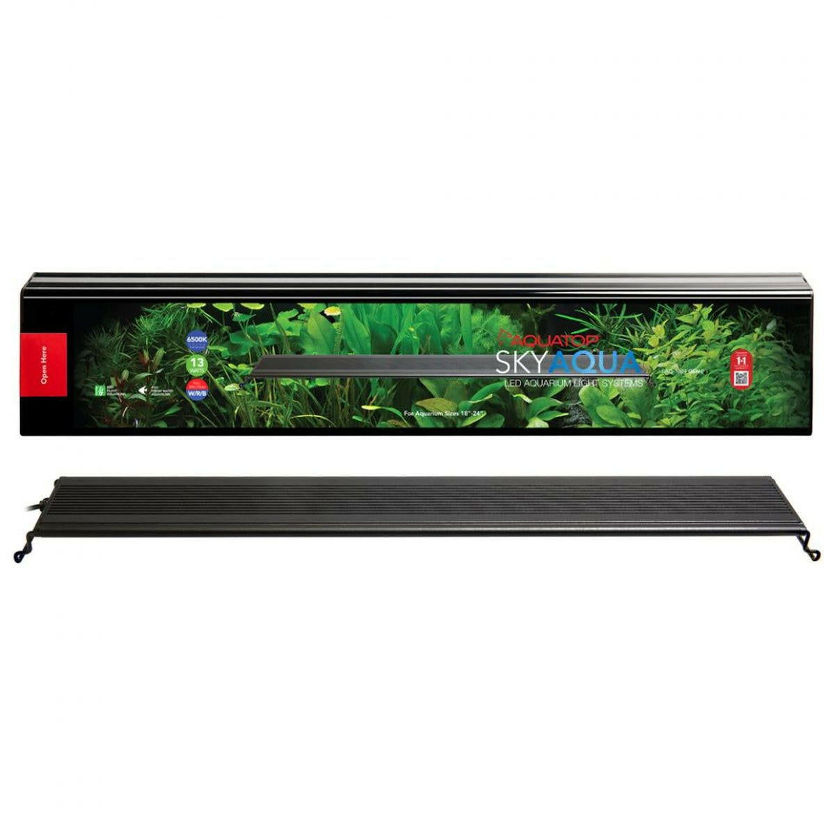 AQUATOP SkyAqua 18"-24" Bright Aquarium LED Light (W/RGB) with Multi-Mode Power Switch (SAQ-1824