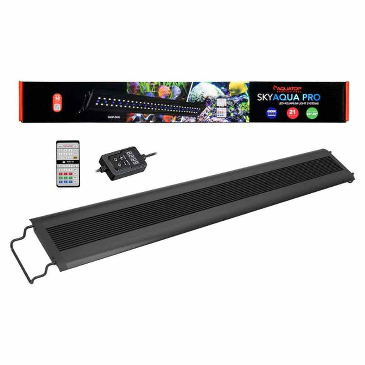 AQUATOP SkyAqua PRO 24"-30" Full Spectrum LED Light for Aquariums – Programmable + Remote SAQP-2430 Aquatop