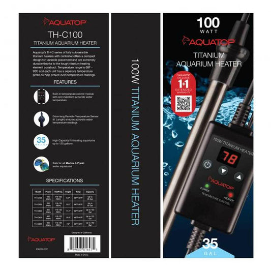 AQUATOP TH-C100 100-Watt Titanium Heater with Controller Aquatop