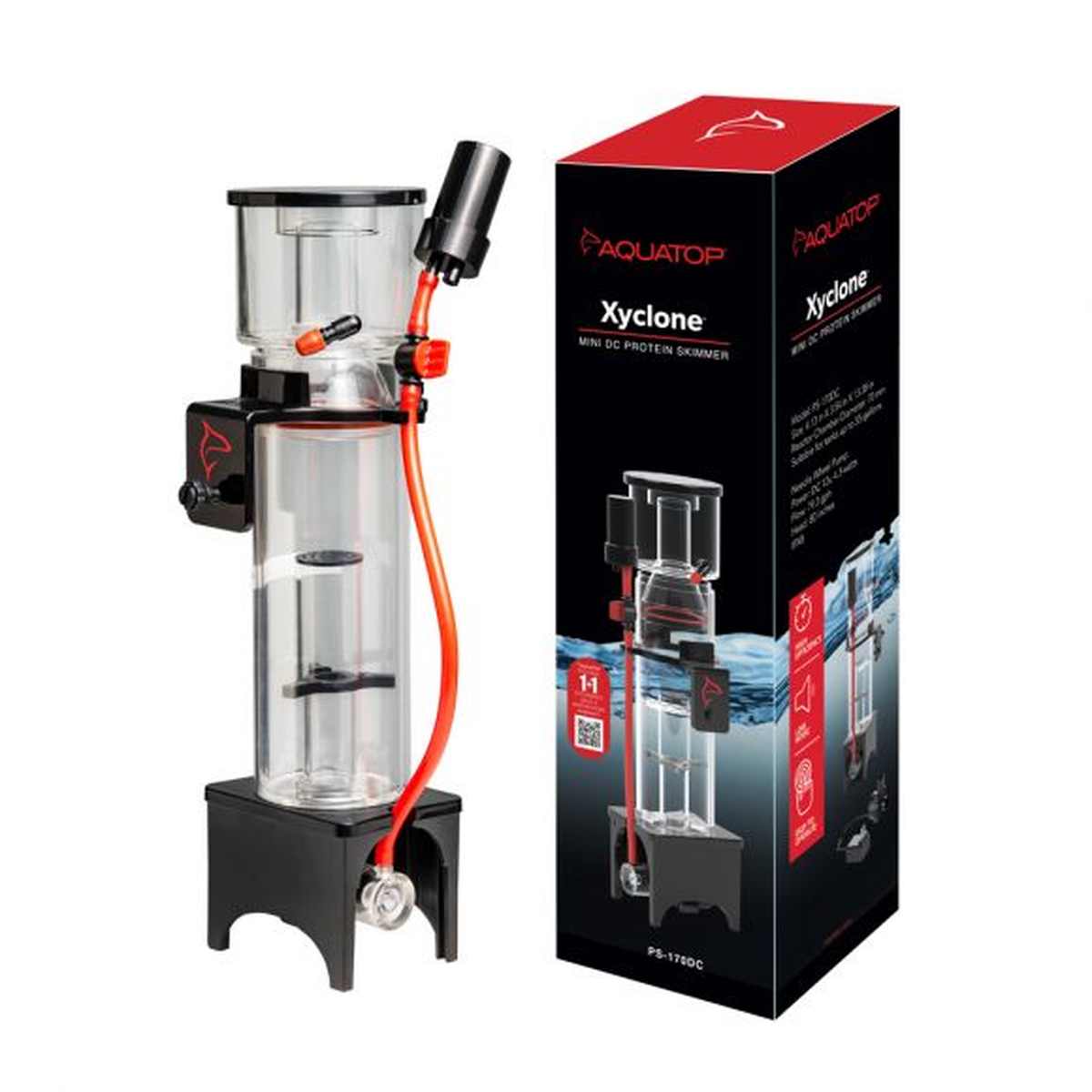 AQUATOP Xyclone Mini DC Protein Skimmer for Tanks Up to 55 Gallons – In-Sump/Hang-On PS-170DC Aquatop